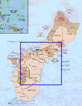 Administrativa mapa de Guam