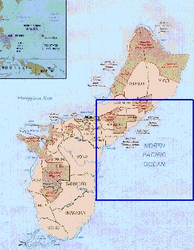 Administrativa mapa de Guam