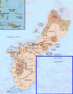 Administrativa mapa de Guam