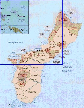 Administrativa mapa de Guam