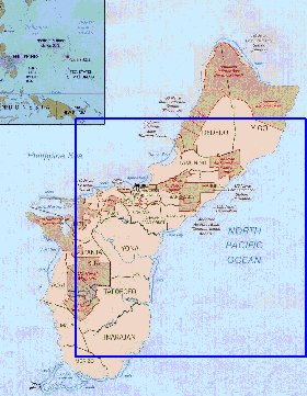 Administrativa mapa de Guam