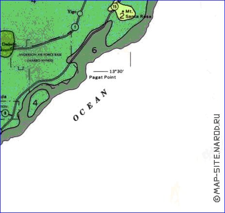 mapa de Guam em ingles