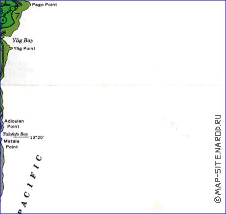 mapa de Guam em ingles