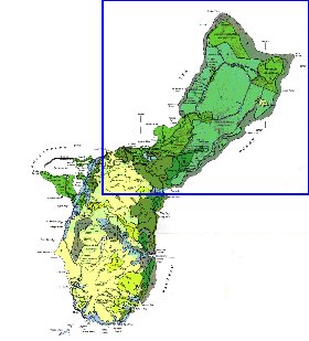 mapa de Guam em ingles