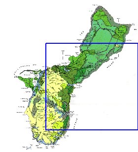 mapa de Guam em ingles