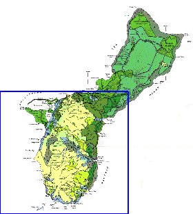 mapa de Guam em ingles