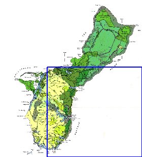 mapa de Guam em ingles