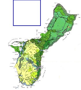 carte de Guam en anglais