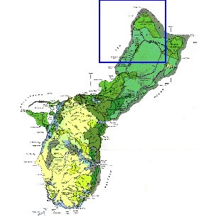 carte de Guam en anglais