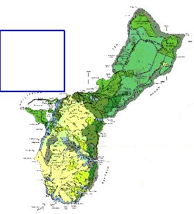 mapa de Guam em ingles