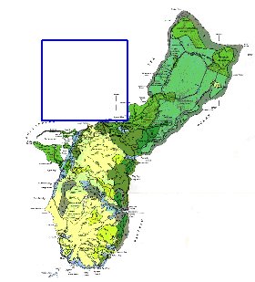 carte de Guam en anglais