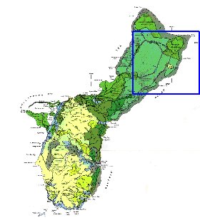 mapa de Guam em ingles