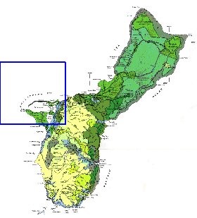 mapa de Guam em ingles