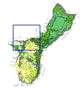 carte de Guam en anglais