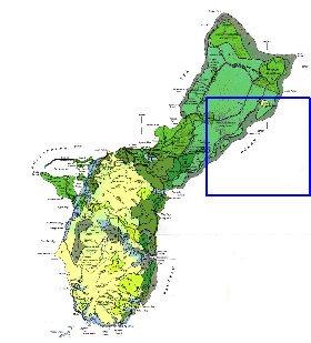 mapa de Guam em ingles