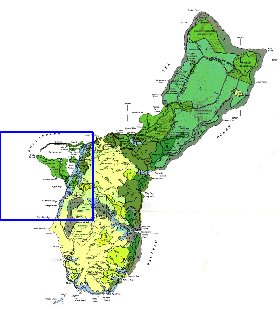 mapa de Guam em ingles