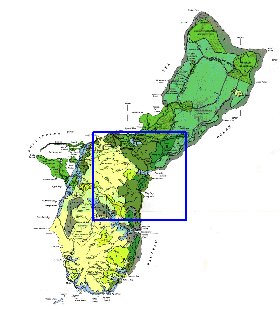 mapa de Guam em ingles