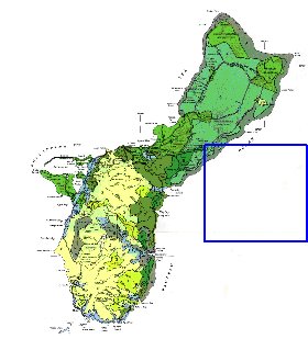 mapa de Guam em ingles