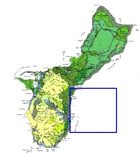 mapa de Guam em ingles