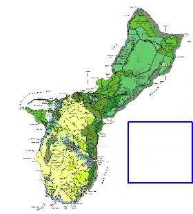 mapa de Guam em ingles