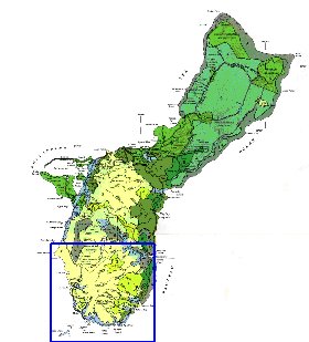 mapa de Guam em ingles