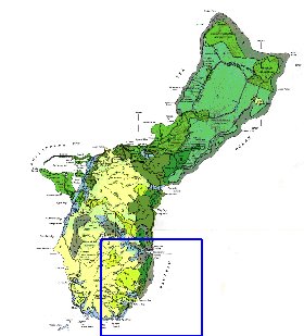 mapa de Guam em ingles