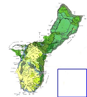 mapa de Guam em ingles