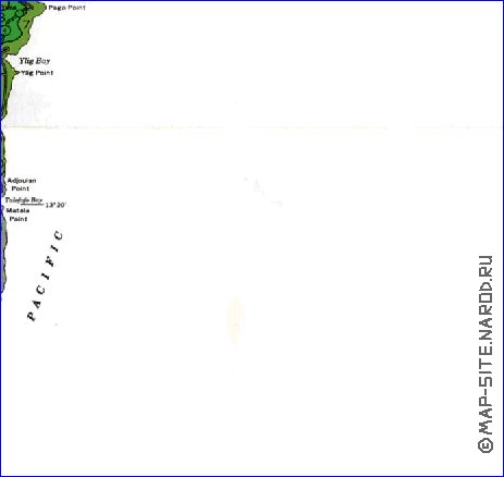 mapa de Guam em ingles