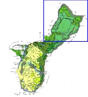 mapa de Guam em ingles