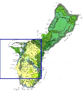 mapa de Guam em ingles