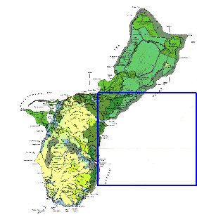 mapa de Guam em ingles