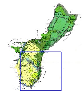 mapa de Guam em ingles