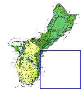 mapa de Guam em ingles