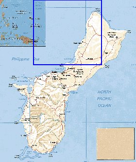mapa de Guam