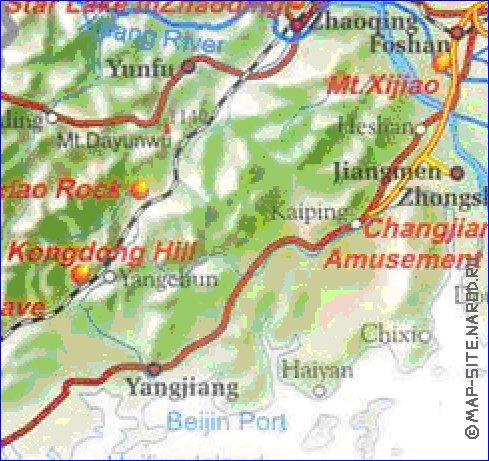 mapa de Guangdong