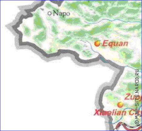 mapa de Guangxi