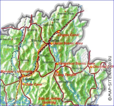 carte de Guangxi