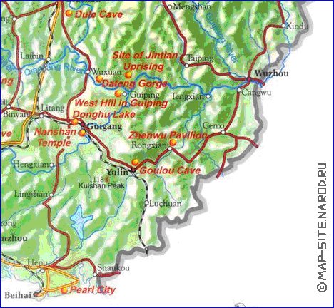 carte de Guangxi