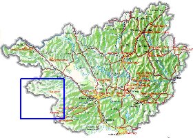 mapa de Guangxi