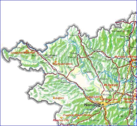 carte de Guangxi