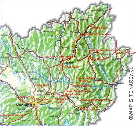 carte de Guangxi