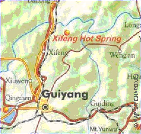 mapa de Guizhou