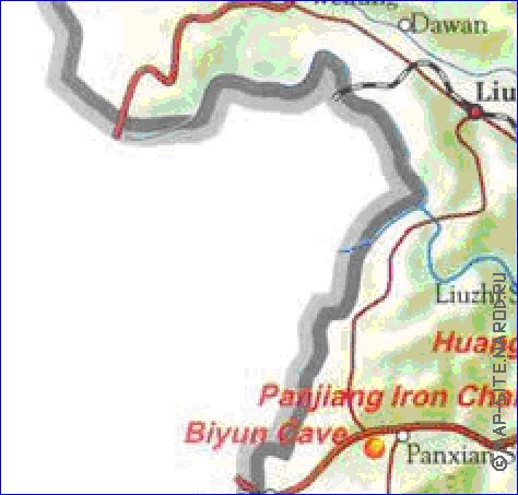 mapa de Guizhou