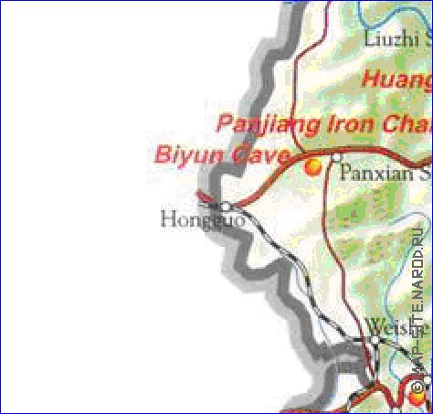 mapa de Guizhou