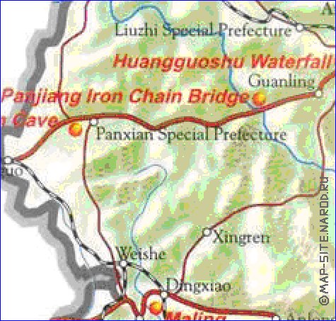 mapa de Guizhou