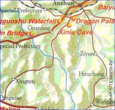 mapa de Guizhou