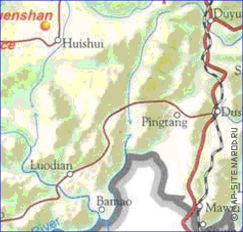 mapa de Guizhou