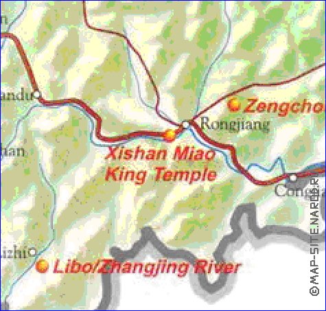 mapa de Guizhou