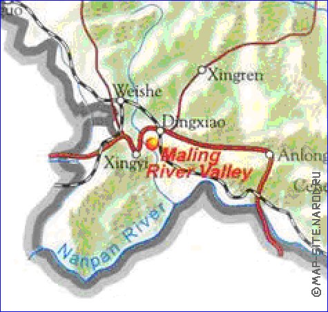 mapa de Guizhou