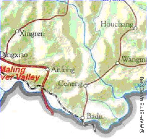 mapa de Guizhou